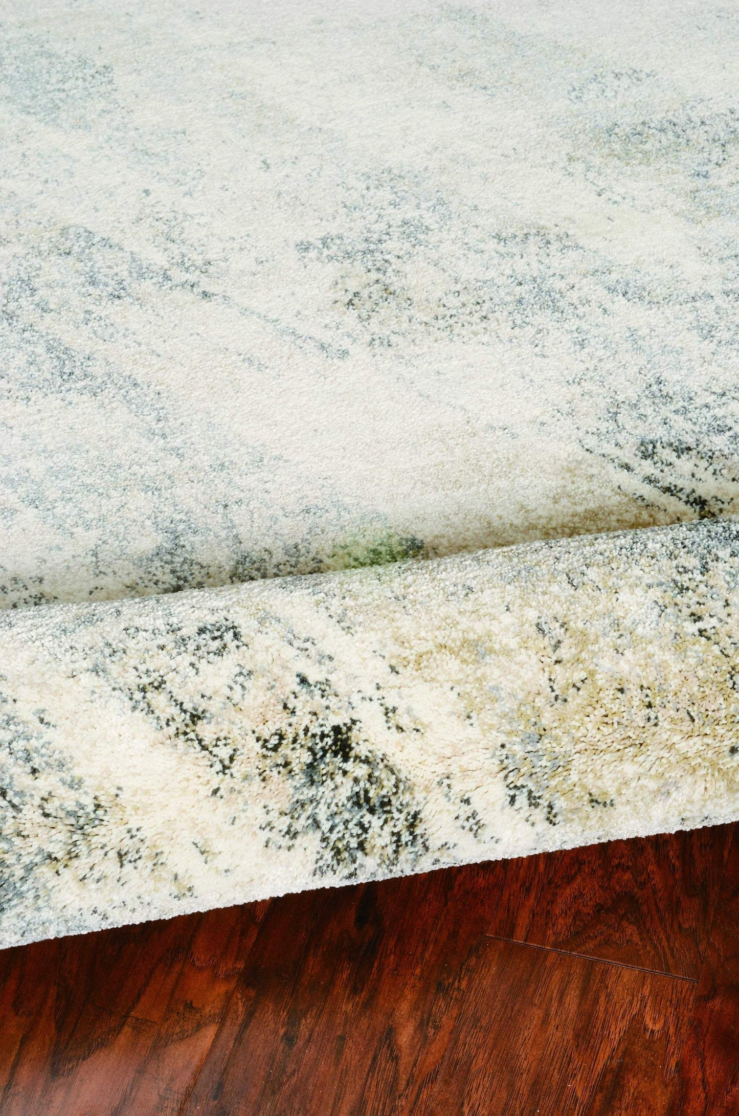 3' X 5' Gray and Ivory Abstract Worn Faded Area Rug - Homeroots - Flyclothing LLC