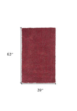 3' X 5' Red Heather Plain Area Rug - Homeroots - Flyclothing LLC