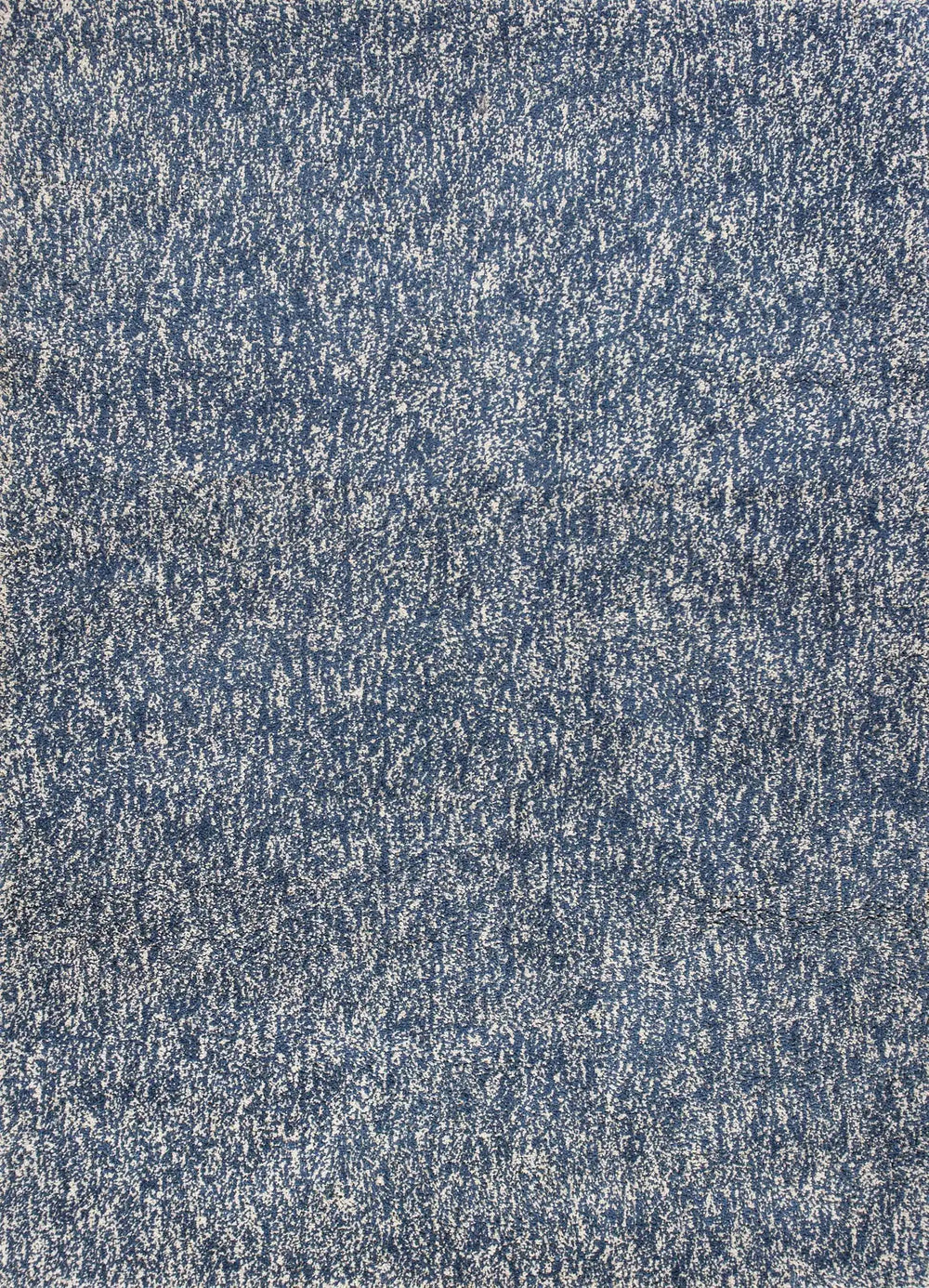 3' X 5' Indigo Ivory Heather Indoor Shag Rug - Homeroots