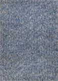3' X 5' Indigo Ivory Heather Indoor Shag Rug - Homeroots