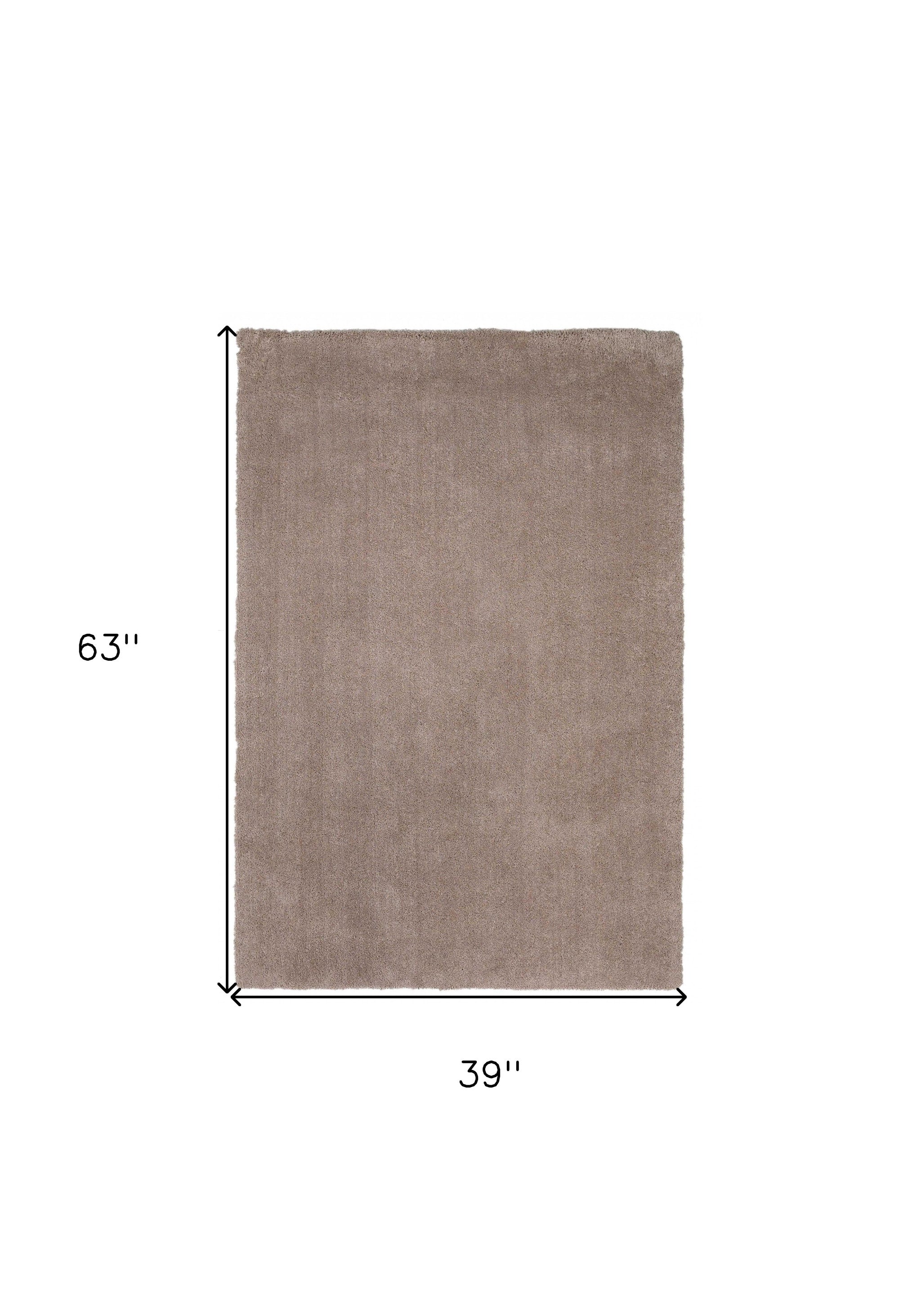 3' X 5' Beige Heather Indoor Shag Rug - Homeroots - Flyclothing LLC