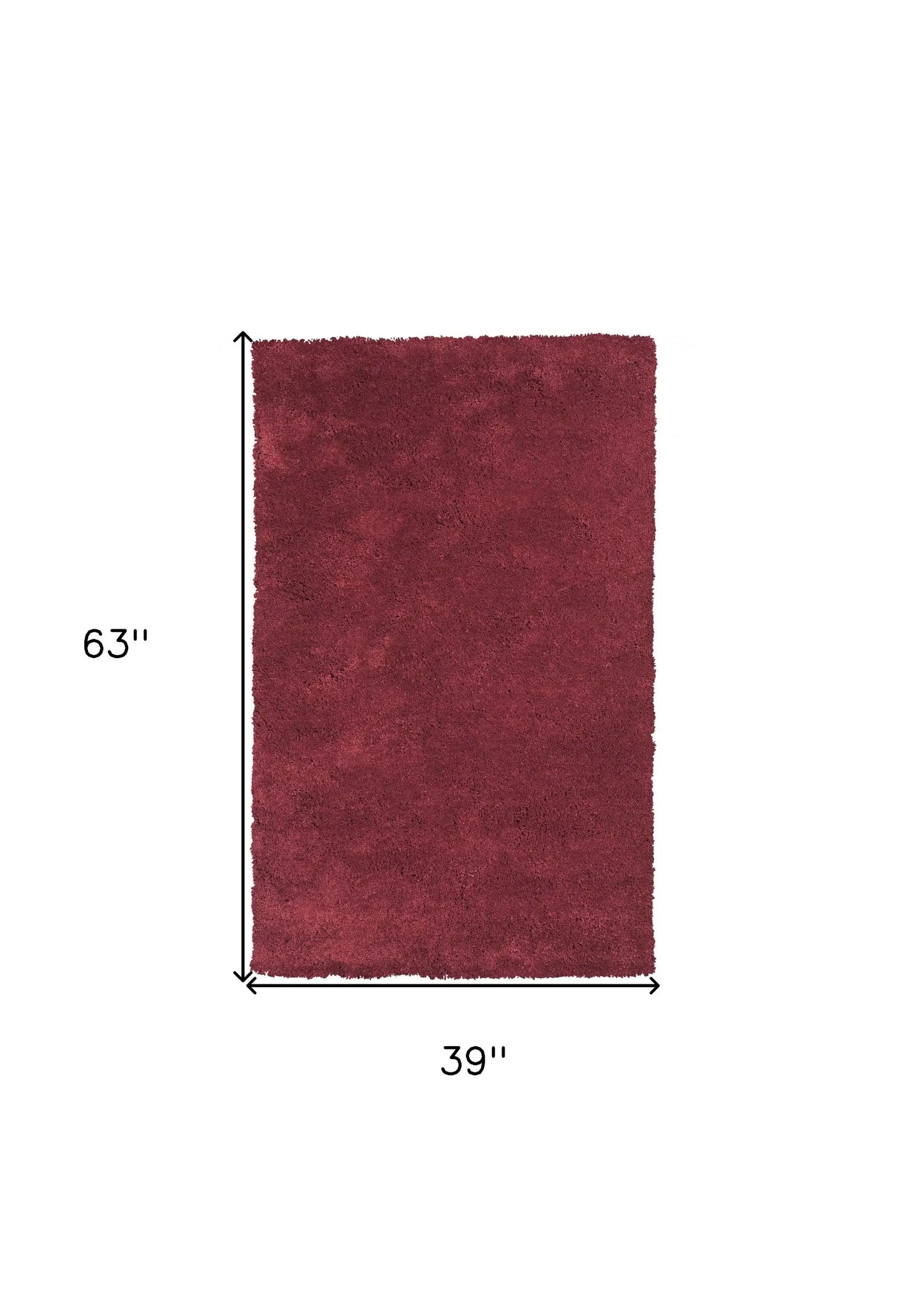 3' X 5' Red Indoor Shag Rug - Homeroots - Flyclothing LLC
