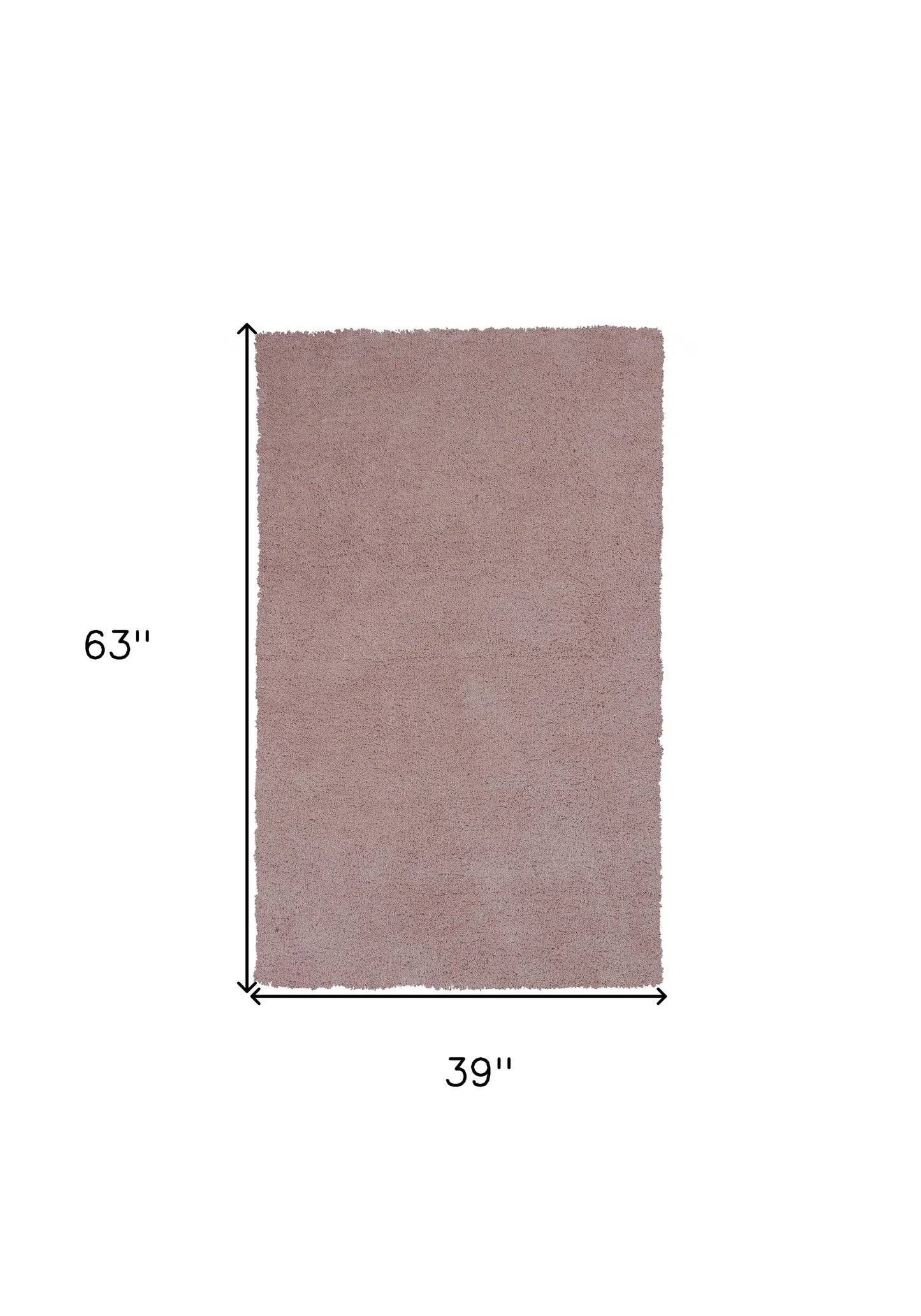 3' X 5' Rose Pink Plain Area Rug - Homeroots - Flyclothing LLC