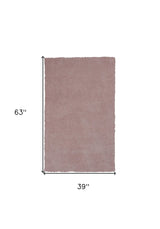 3' X 5' Rose Pink Plain Area Rug - Homeroots - Flyclothing LLC