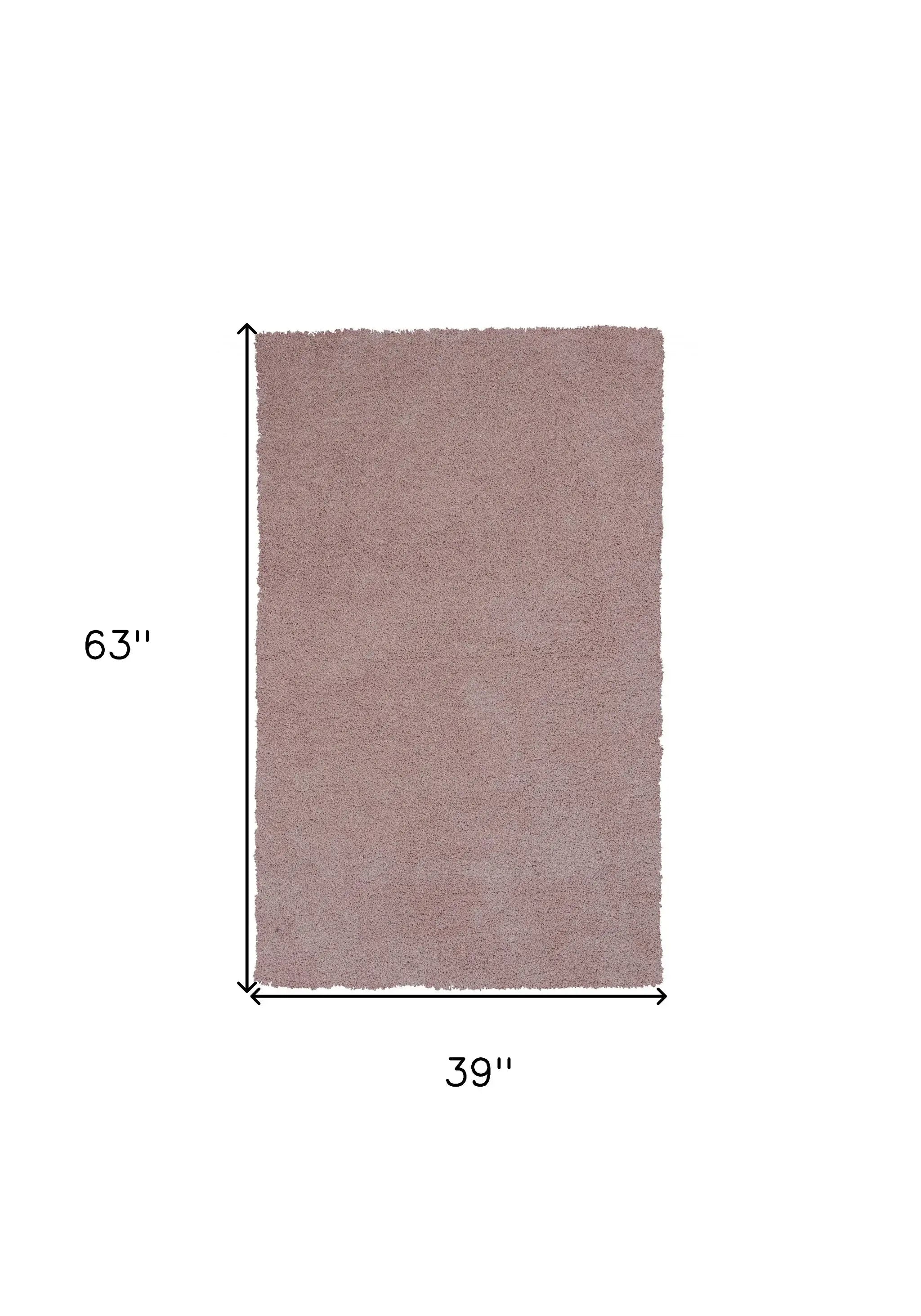 3' X 5' Rose Pink Plain Area Rug - Homeroots - Flyclothing LLC