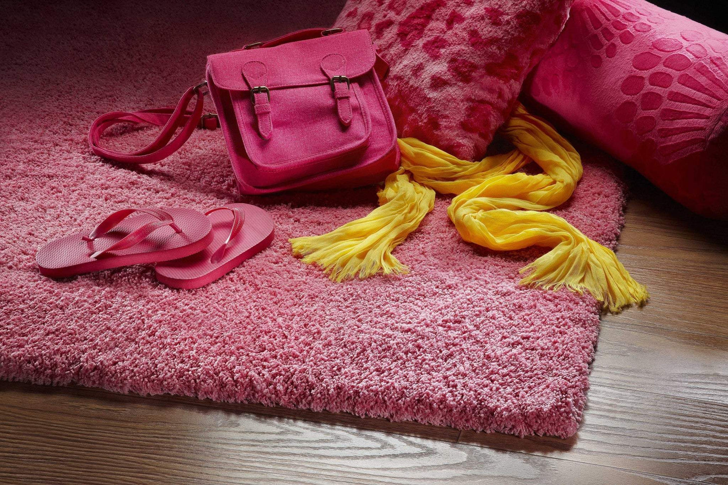 3' X 5' Hot Pink Indoor Shag Rug - Homeroots - Flyclothing LLC