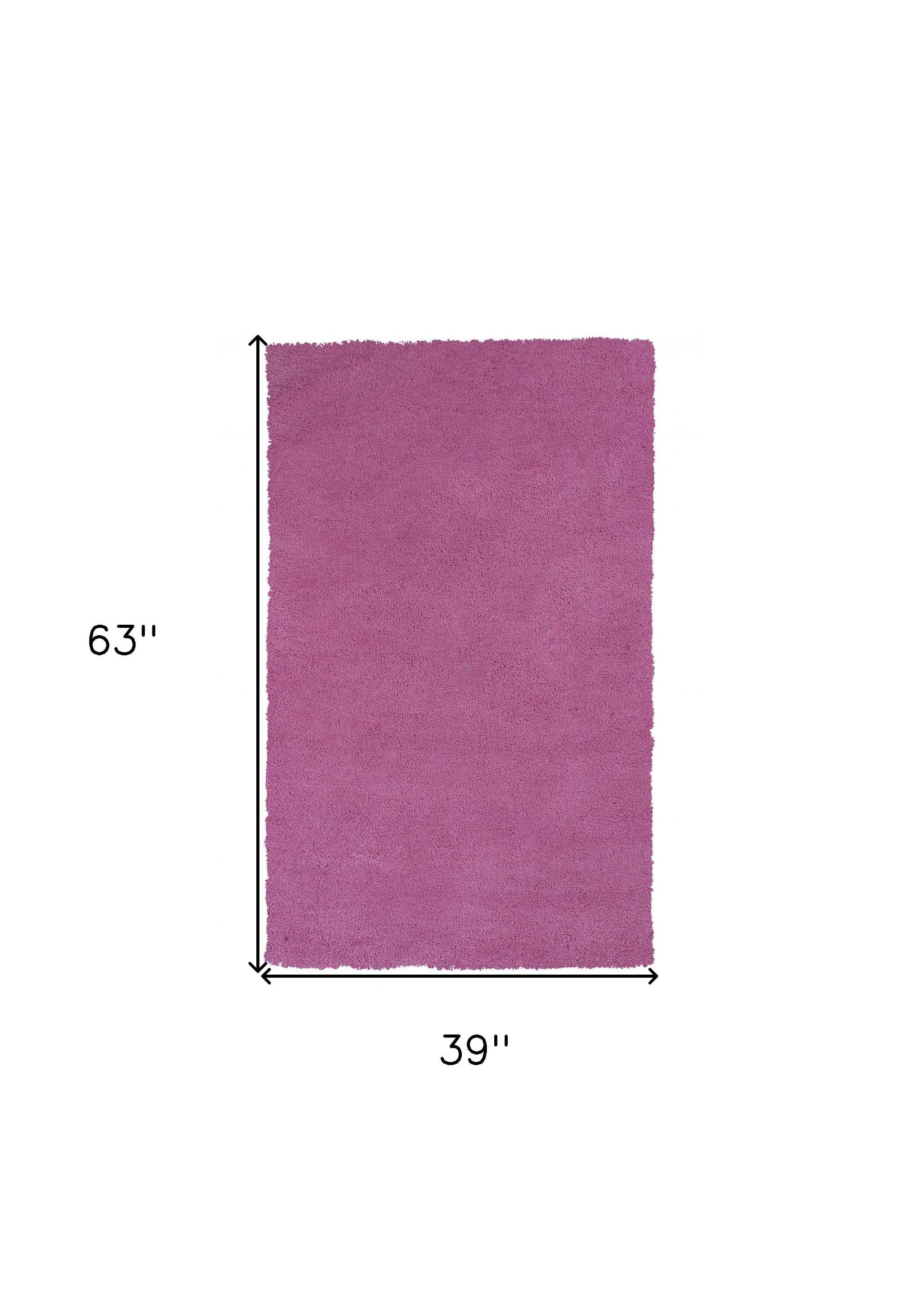 3' X 5' Hot Pink Indoor Shag Rug - Homeroots - Flyclothing LLC