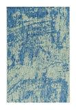 5' X 8' Blue and Green Abstract Indoor Outdoor Area Rug - Homeroots