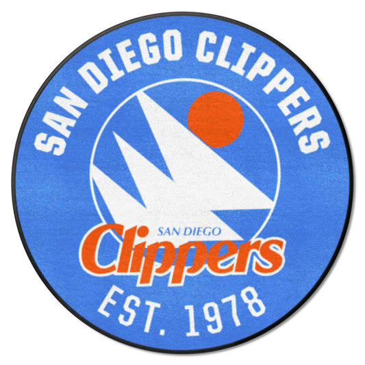 NBA Retro San Diego Clippers Roundel Rug - 27in. Diameter - San Diego Clippers