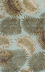 3' X 4' Aqua Blue Hand Tufted Tropical Leaves Indoor Area Rug - Homeroots - Flyclothing LLC
