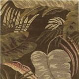 3' X 4' Mocha Brown Hand Tufted Tropical Leaves Indoor Area Rug - Homeroots - Flyclothing LLC