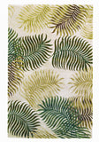 2' X 4' Natural Fern Leaves Wool Area Rug - Homeroots