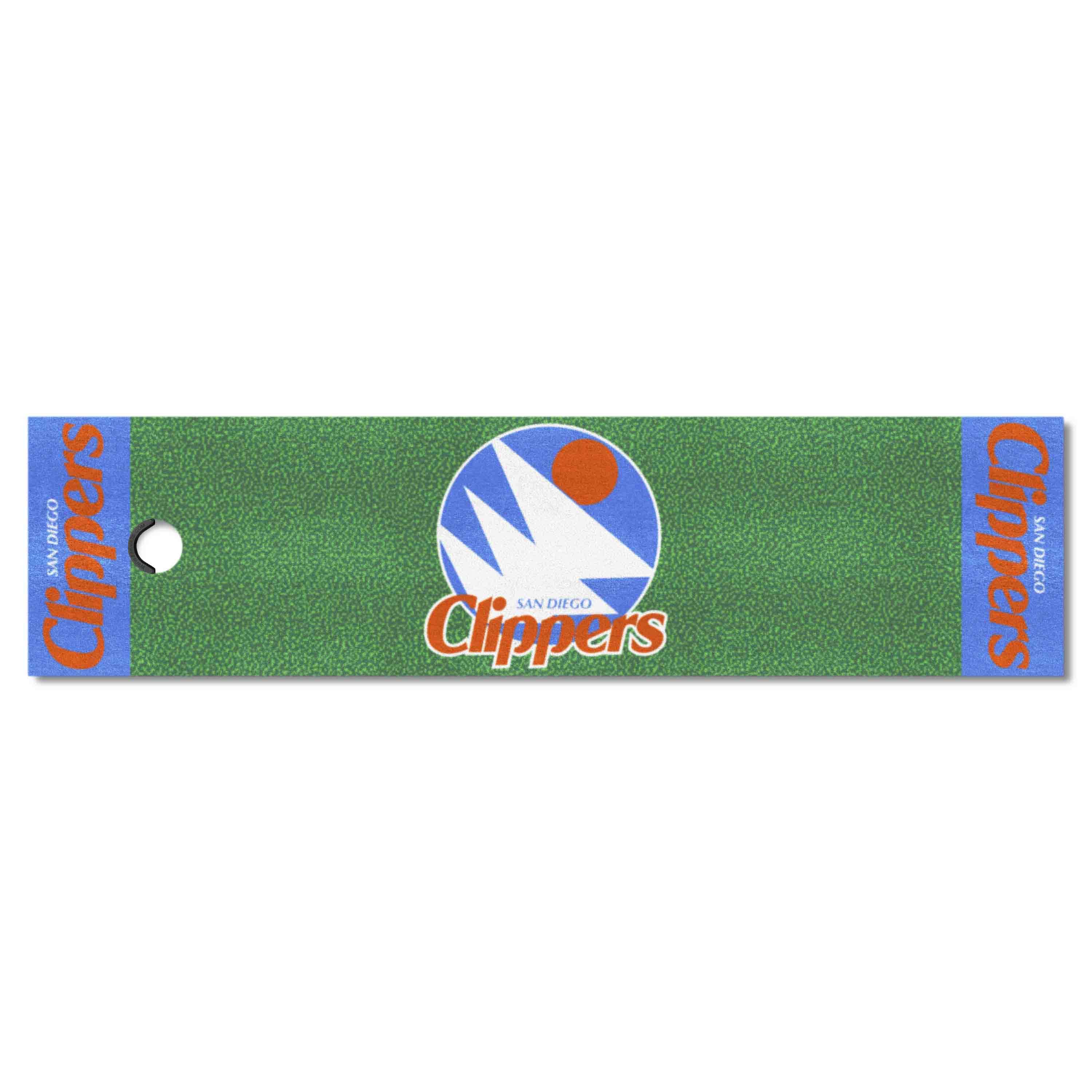NBA Retro San Diego Clippers Putting Green Mat - 1.5ft. x 6ft. - San Diego Clippers