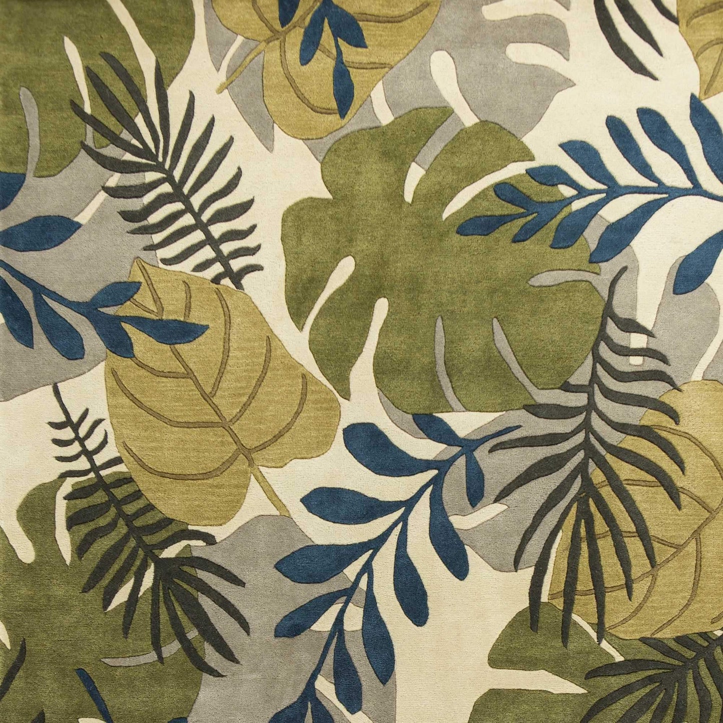 3' X 4' Ivory Hand Tufted Oversized Tropical Leaves Indoor Area Rug - Homeroots - Flyclothing LLC