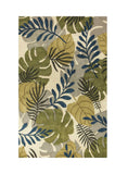3' X 4' Ivory Hand Tufted Oversized Tropical Leaves Indoor Area Rug - Homeroots
