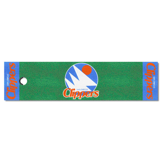 NBA Retro San Diego Clippers Putting Green Mat - 1.5ft. x 6ft. - San Diego Clippers