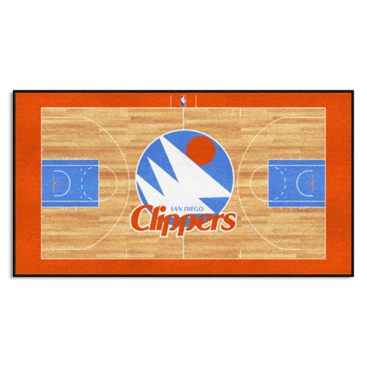 NBA Retro San Diego Clippers Court Runner Rug - 24in. x 44in. - San Diego Clippers