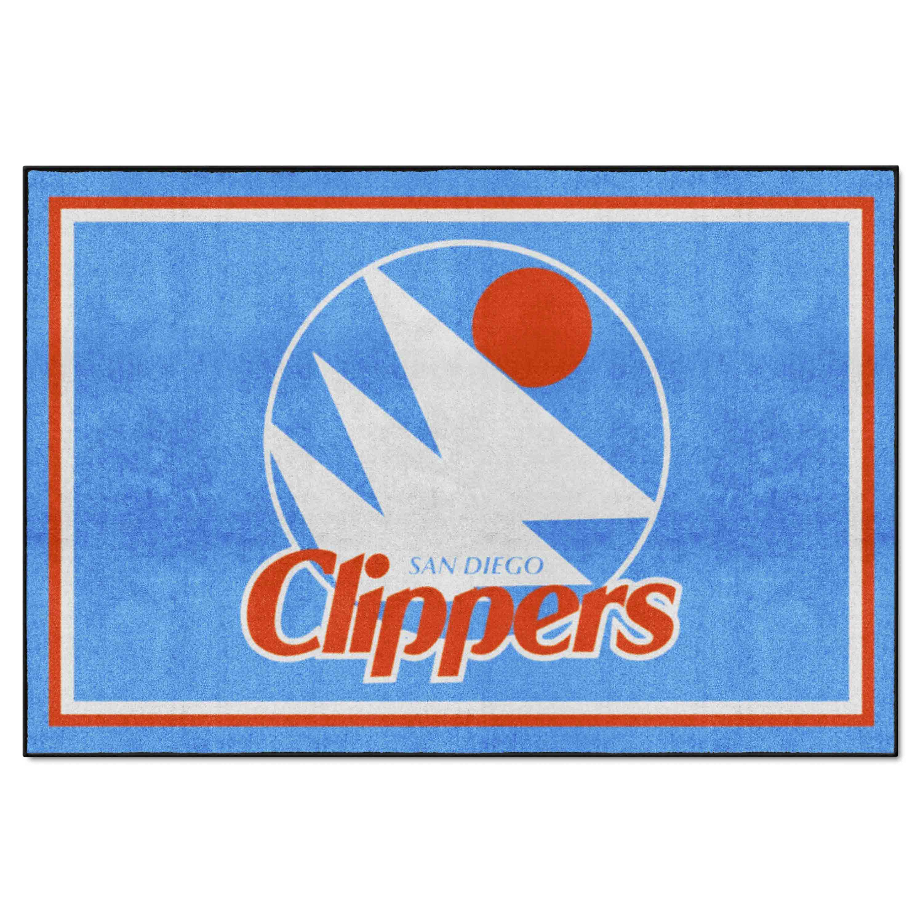 NBA Retro San Diego Clippers 5ft. x 8 ft. Plush Area Rug - San Diego Clippers