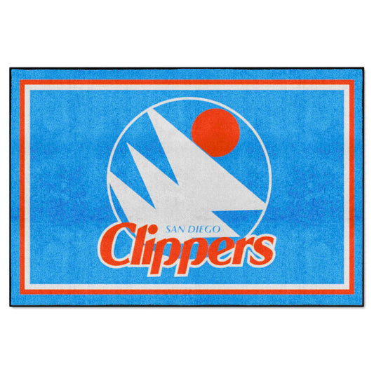 NBA Retro San Diego Clippers 5ft. x 8 ft. Plush Area Rug - San Diego Clippers