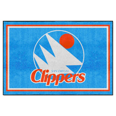 NBA Retro San Diego Clippers 5ft. x 8 ft. Plush Area Rug - San Diego Clippers