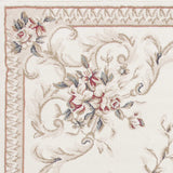 5' X 8' Ivory Bordered Floral Indoor Area Rug - Homeroots