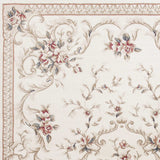 5' X 8' Ivory Bordered Floral Indoor Area Rug - Homeroots