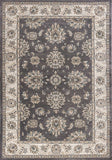 5' X 8' Grey Or Ivory Floral Vines Bordered Area Rug - Homeroots - Flyclothing LLC