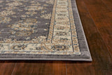 5' X 8' Grey Or Ivory Floral Vines Bordered Area Rug - Homeroots - Flyclothing LLC