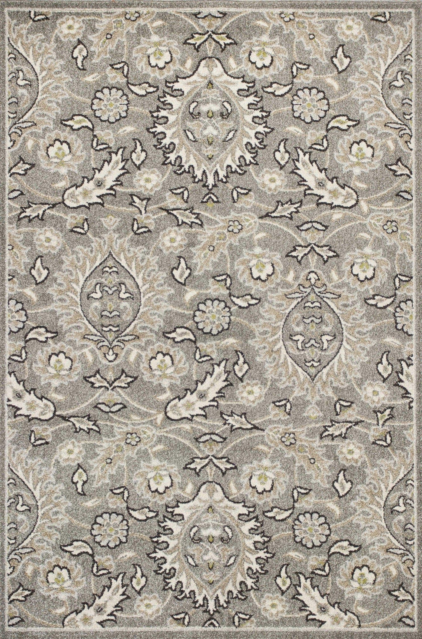 5' X 8' Grey Medallion Uv Treated Area Rug - Homeroots - Flyclothing LLC