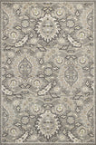 5' X 8' Grey Medallion Uv Treated Area Rug - Homeroots