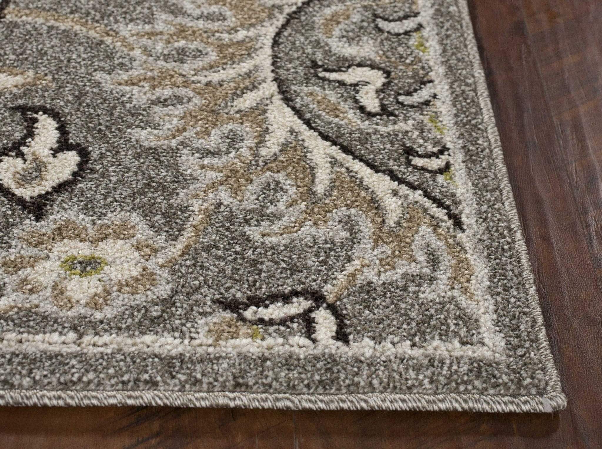5' X 8' Grey Medallion Uv Treated Area Rug - Homeroots - Flyclothing LLC