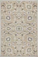 5' X 8' Gray and Ivory Floral Indoor Outdoor Area Rug - Homeroots - Flyclothing LLC