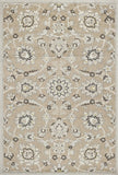 5' X 8' Gray and Ivory Floral Indoor Outdoor Area Rug - Homeroots