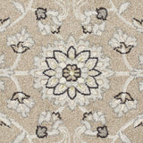 5' X 8' Gray and Ivory Floral Indoor Outdoor Area Rug - Homeroots - Flyclothing LLC
