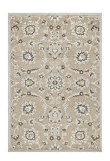 5' X 8' Gray and Ivory Floral Indoor Outdoor Area Rug - Homeroots - Flyclothing LLC