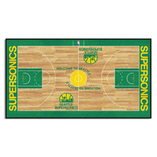 NBA Retro Seattle Supersonics Court Runner Rug - 24in. x 44in. - Seattle Supersonics
