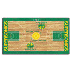NBA Retro Seattle Supersonics Court Runner Rug - 24in. x 44in. - Seattle Supersonics