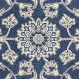 5' X 8' Denim Floral Vines Uv Treated Area Rug - Homeroots