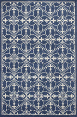 5' X 8' Denim Classical Pattern Uv Treated Area Rug - Homeroots - Flyclothing LLC