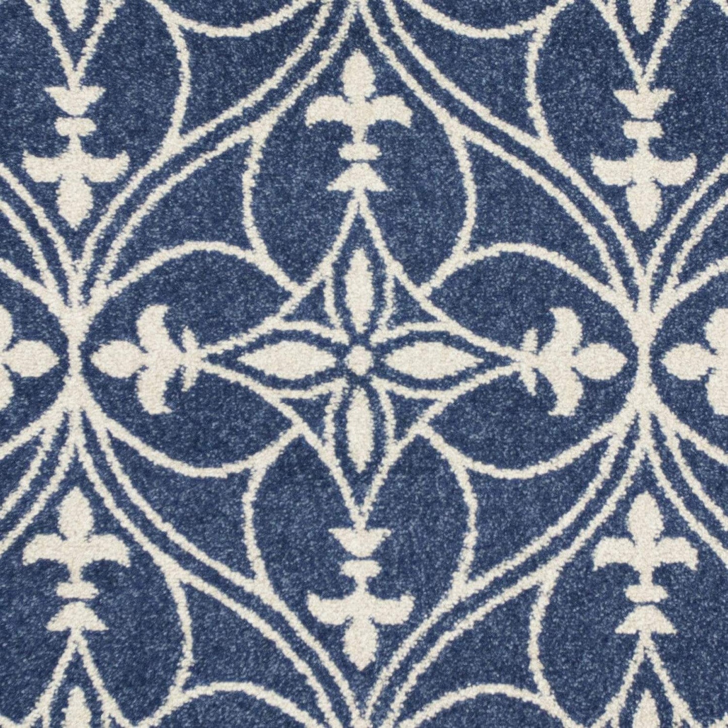 5' X 8' Denim Classical Pattern Uv Treated Area Rug - Homeroots - Flyclothing LLC