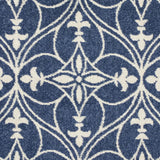 5' X 8' Denim Classical Pattern Uv Treated Area Rug - Homeroots