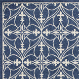 5' X 8' Denim Classical Pattern Uv Treated Area Rug - Homeroots