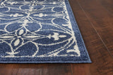 5' X 8' Denim Classical Pattern Uv Treated Area Rug - Homeroots - Flyclothing LLC