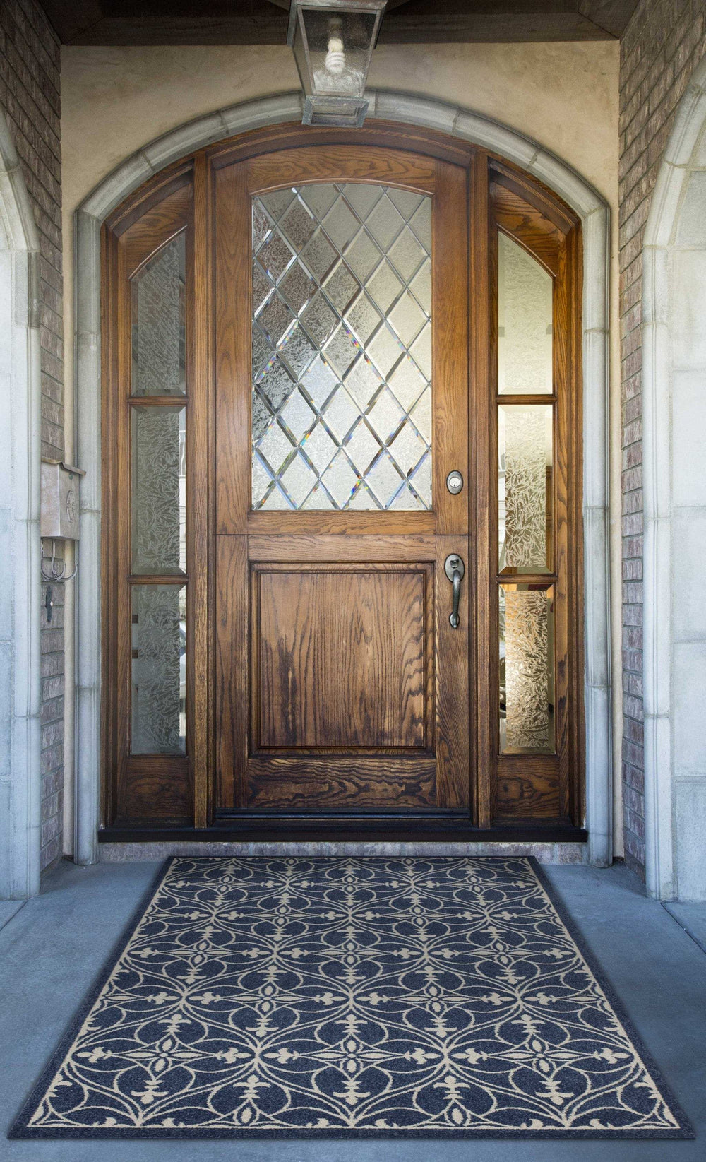 5' X 8' Denim Classical Pattern Uv Treated Area Rug - Homeroots - Flyclothing LLC