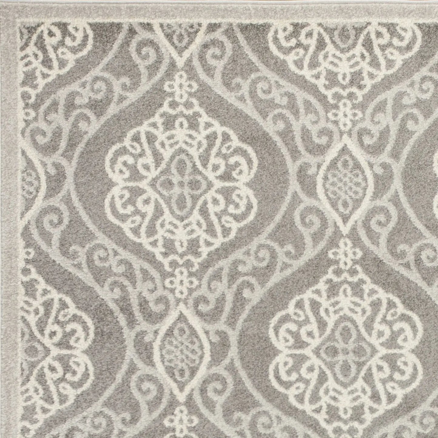 5' X 8' Silver Moroccan Indoor Outdoor Area Rug - Homeroots - Flyclothing LLC