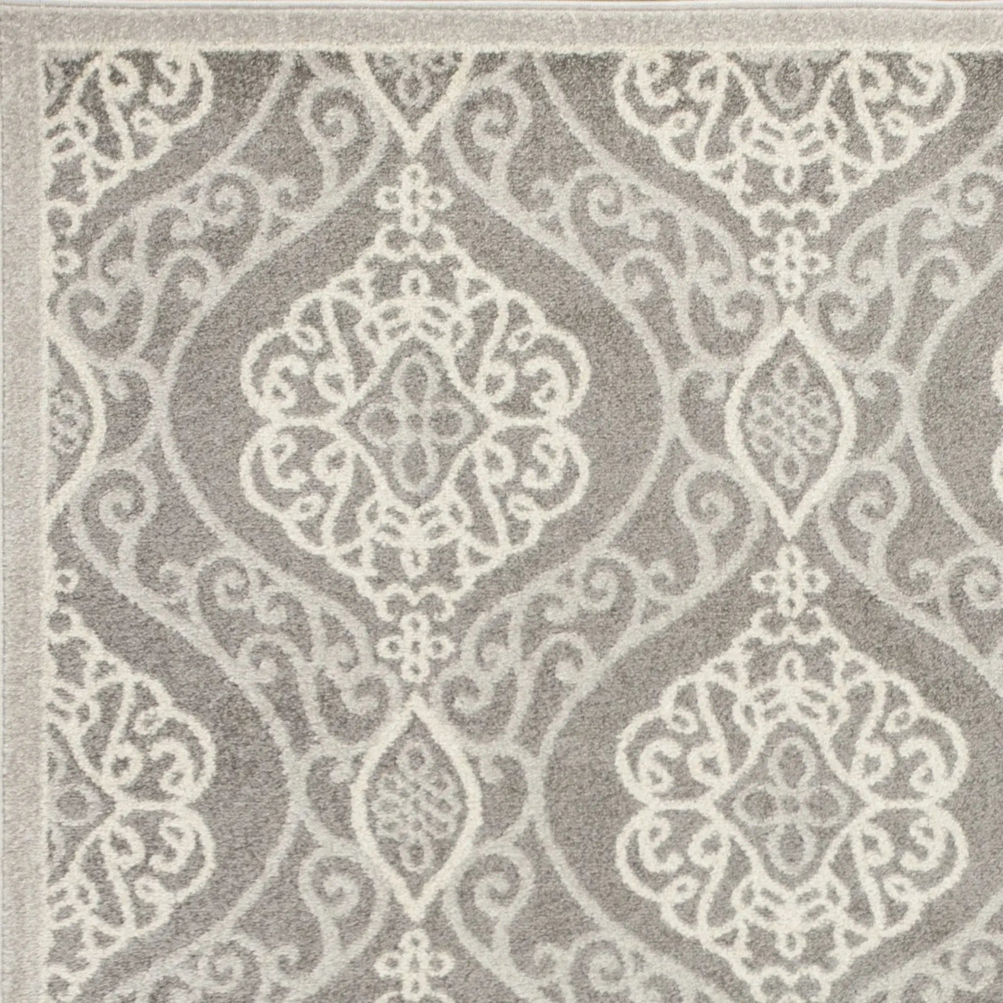 5' X 8' Silver Moroccan Indoor Outdoor Area Rug - Homeroots - Flyclothing LLC
