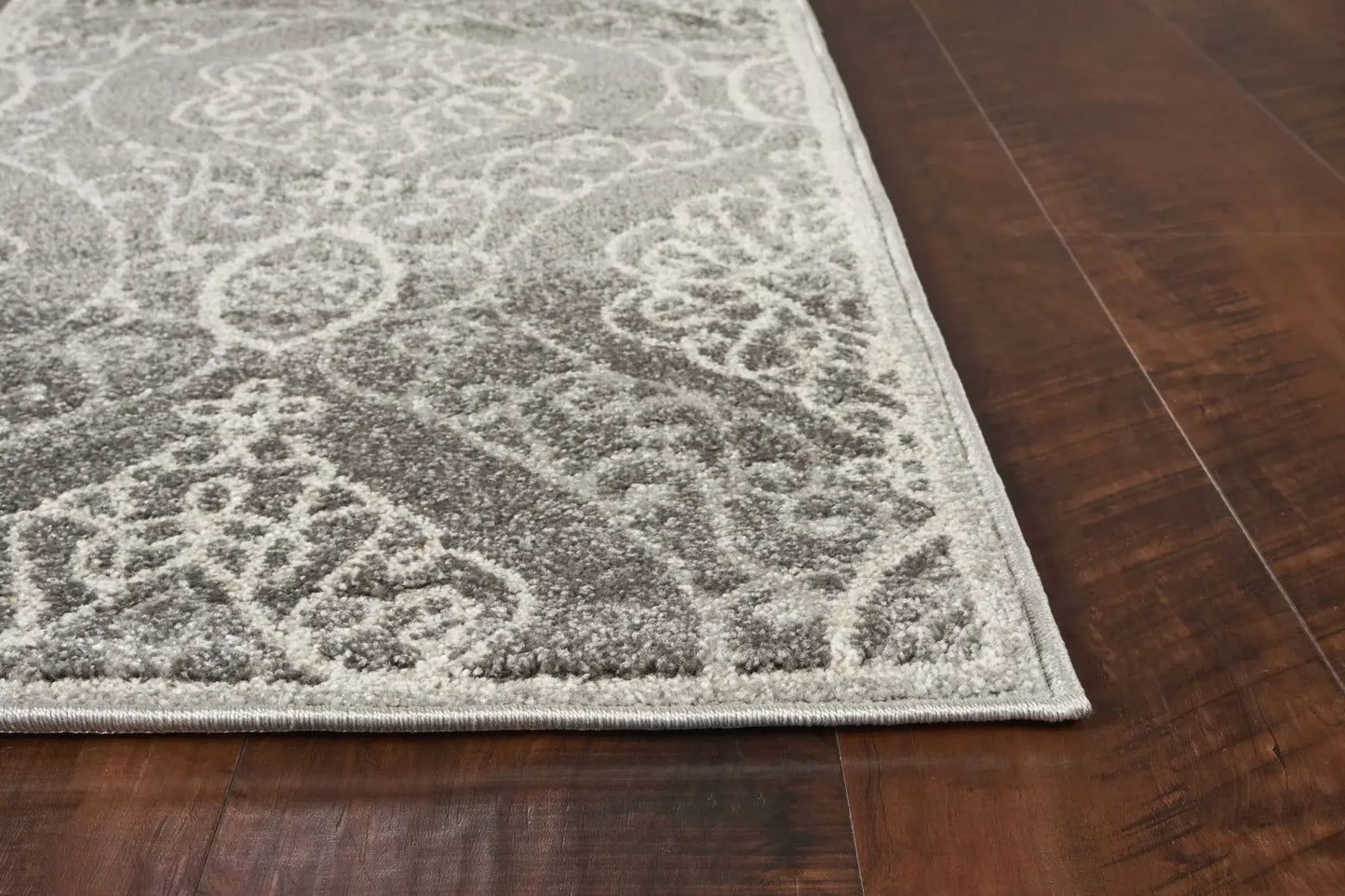 5' X 8' Silver Moroccan Indoor Outdoor Area Rug - Homeroots - Flyclothing LLC