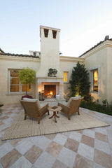 5' X 8' Beige and Ivory Geometric Indoor Outdoor Area Rug - Homeroots - Flyclothing LLC