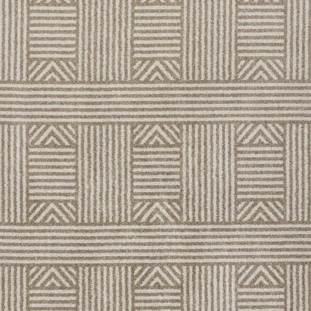 5' X 8' Beige and Ivory Geometric Indoor Outdoor Area Rug - Homeroots - Flyclothing LLC