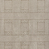 5' X 8' Beige and Ivory Geometric Indoor Outdoor Area Rug - Homeroots